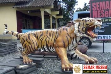 Kelik Studio Semar Mesem Patung Macan Loreng Gambar Harimau